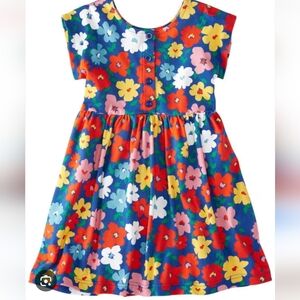 Hanna Anderson Floral Short Sleeve Dress Size 10 (140 CM